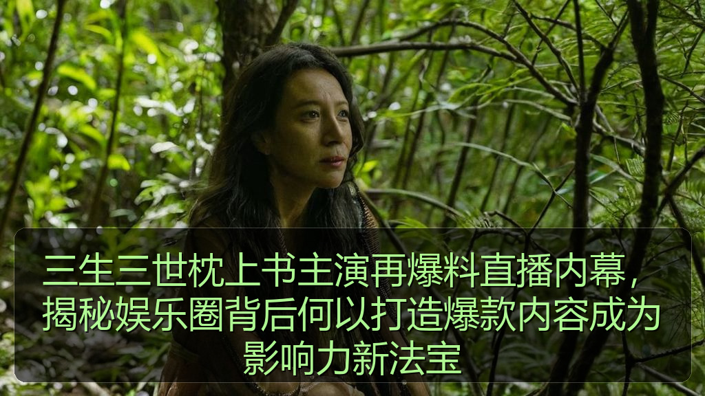 三生三世枕上书主演再爆料直播内幕，揭秘娱乐圈背后何以打造爆款内容成为影响力新法宝